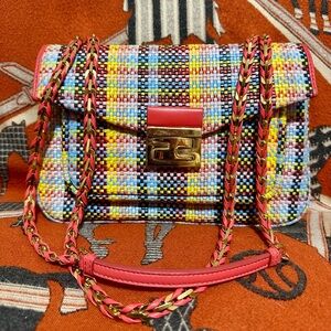 FENDI ❤️🌟MULTI-COLORE NAPPA INTRECCIATO MINI BE BAGUETTE⭐️